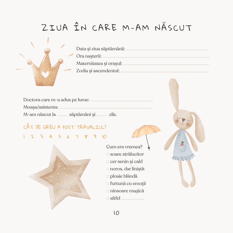 Pagina cu data nașterii