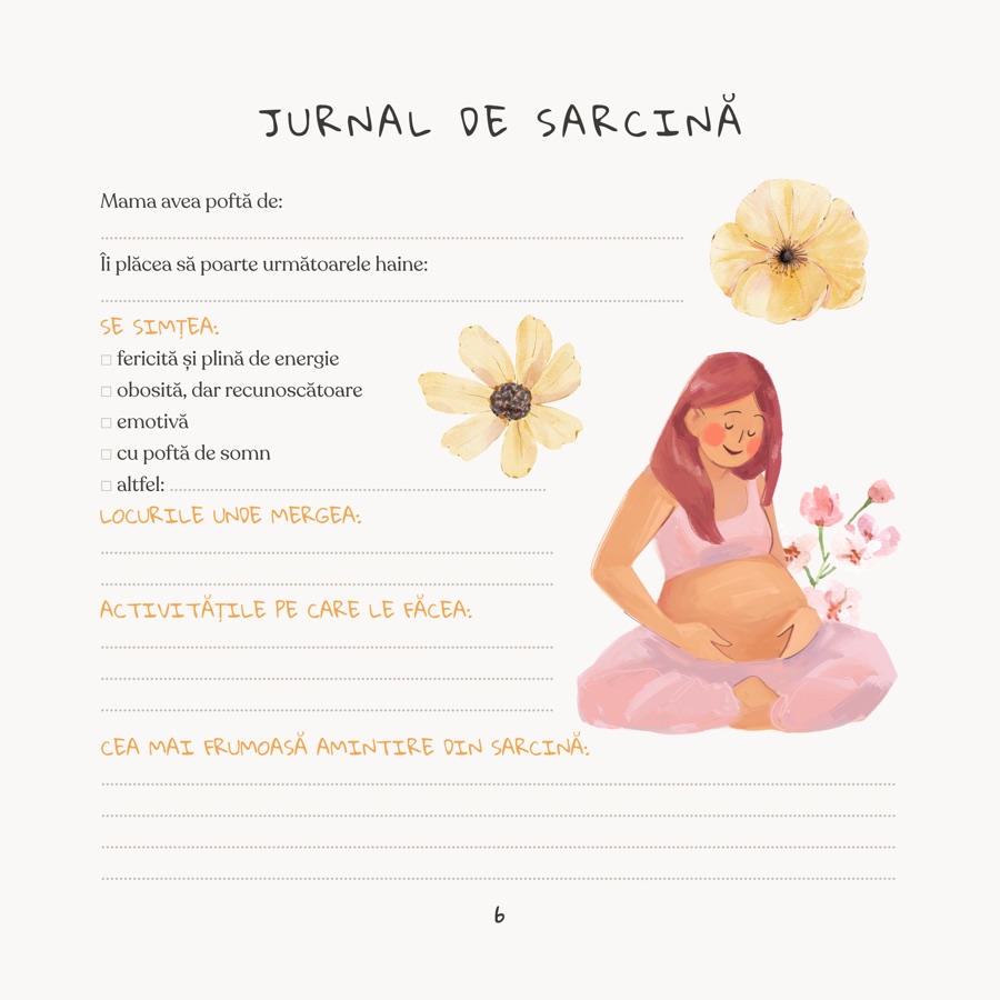 Pagina de jurnal de sarcină